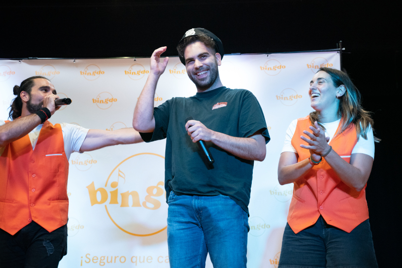 animador bingdo en acción